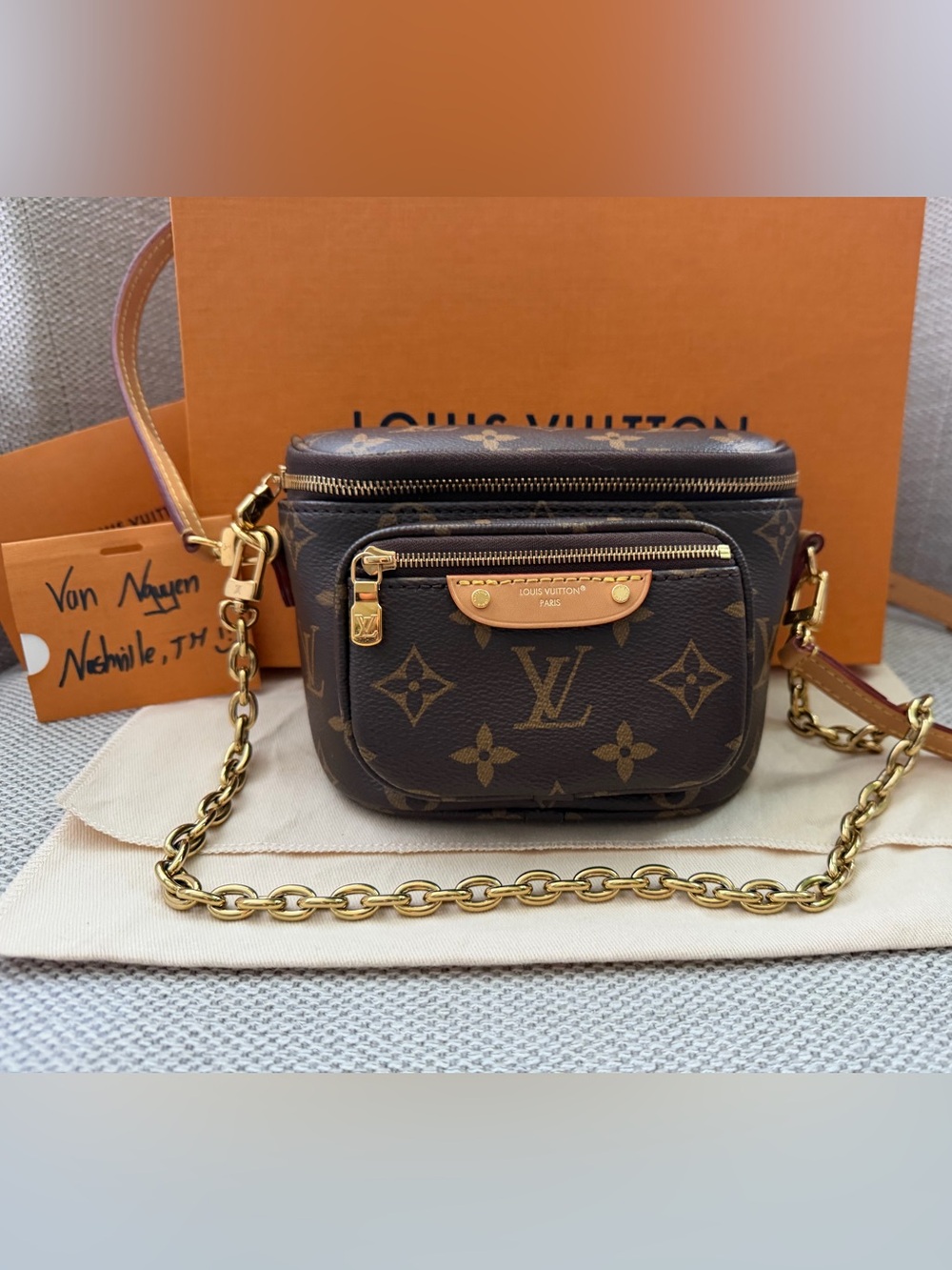 Louis Vuitton Monogram Brown Mini Bumbag